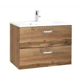 Wochenendangebot Waschbeckenschrank Bobbi 70cm 2 Schubladen - Eiche