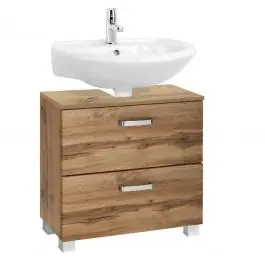 Waschbeckenschrank Bobbi 60cm 1 Tür und 1 Softclose-Schublade - Eiche Abverkauf