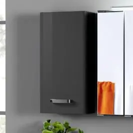 Hängeschrank Bobbi 30cm 1 Tür - graphit/hochglanz-grau Preis Gesenkt