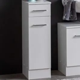Badezimmerschrank Ricca 25cm 1 Tür und 1 Schublade - weiß Expressversand