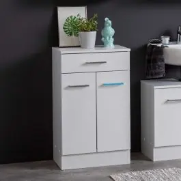 Badezimmerschrank Ricca 50cm 2 Türen und 1 Schublade - weiß Sonderaktion