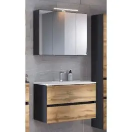 Badkombination Luna 2-teilig 80cm - graphit/quecksilber Jetzt Bestellen