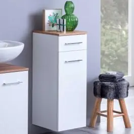 Badezimmerschrank Pares 30cm 1 Tür und 1 Schublade - weiß Preisknaller