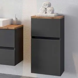 Kracherpreis Badezimmerschrank Pisca 40cm 1 Tür und 1 Schublade - graphit