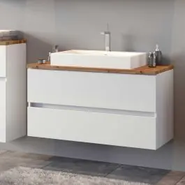 Online Kaufen Waschbeckenschrank Pisca 100cm 2 Schubladen - weiß