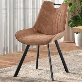 Mega-Angebot Stuhl Paco - dunkelbraune Mikrofaser