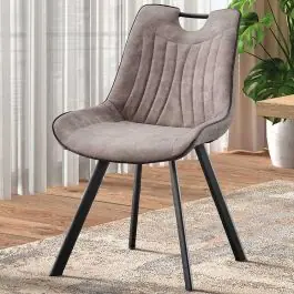 Top-Seller Stuhl Paco - hellgraue Mikrofaser