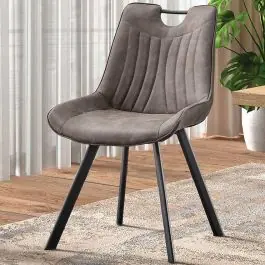 Stuhl Paco - dunkelgraue Mikrofaser Finale Aktion