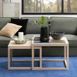 2er-Set Couchtische Cornius - Eiche weiß Neue Kollektion