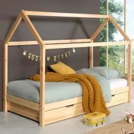 Home Bett Dallas 1 90x200 mit Bettkasten - Kieferholz Sofort Bestellen