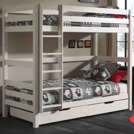 Ausverkauf Etagenbett Claire mit Bettkästen Elise - weiß