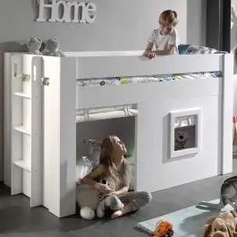 Halbhochbett Noah mit Vorhängen - weiß Sofort Bestellen