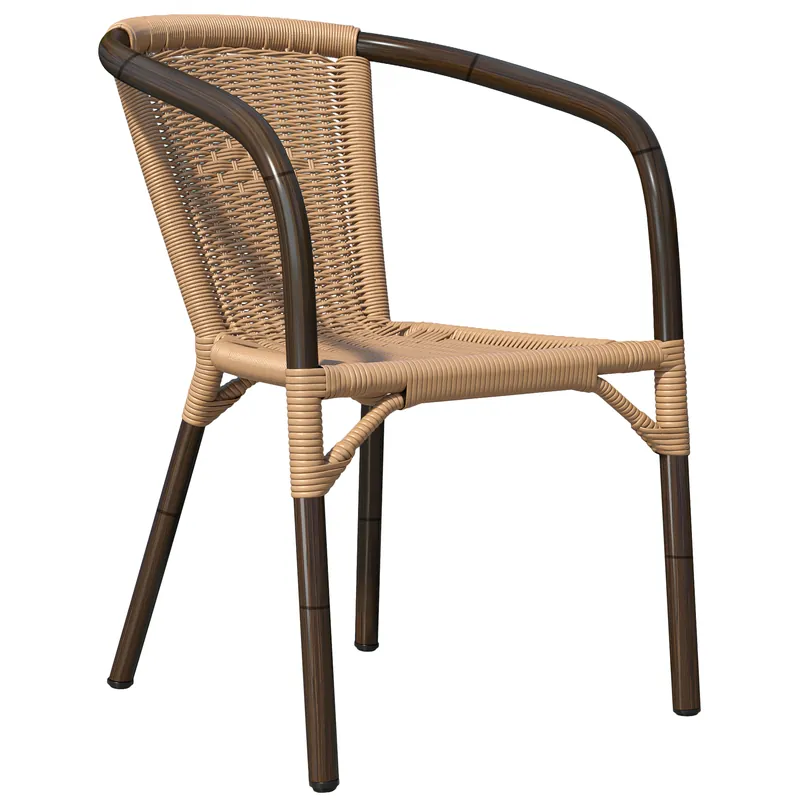 Nur Heute KOS | Bistro Rattanstuhl | Beige | Rattan | Stapelbar