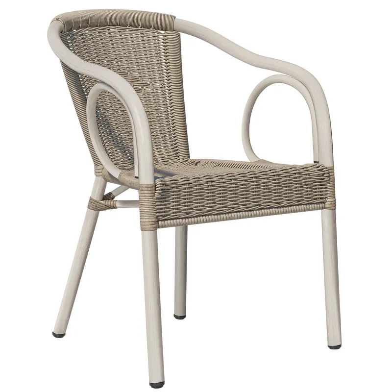 Finale Aktion ARGOS | Bistro Rattanstuhl | Grau | Rattan | Stapelbar