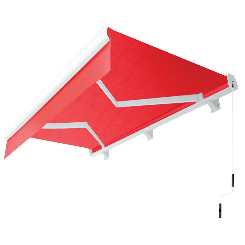 SANTA.FE | Vollkassettenmarkise | Kurbelstange | B:T 7,0 x 3,0 m | Rot | Neigungswinkel 5° bis 90° Direkt Vom Hersteller