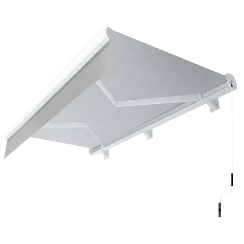 Preisknaller SANTA.FE | Vollkassettenmarkise | Kurbelstange | B:T 5,0 x 3,0 m | Grau | Neigungswinkel 5° bis 90°