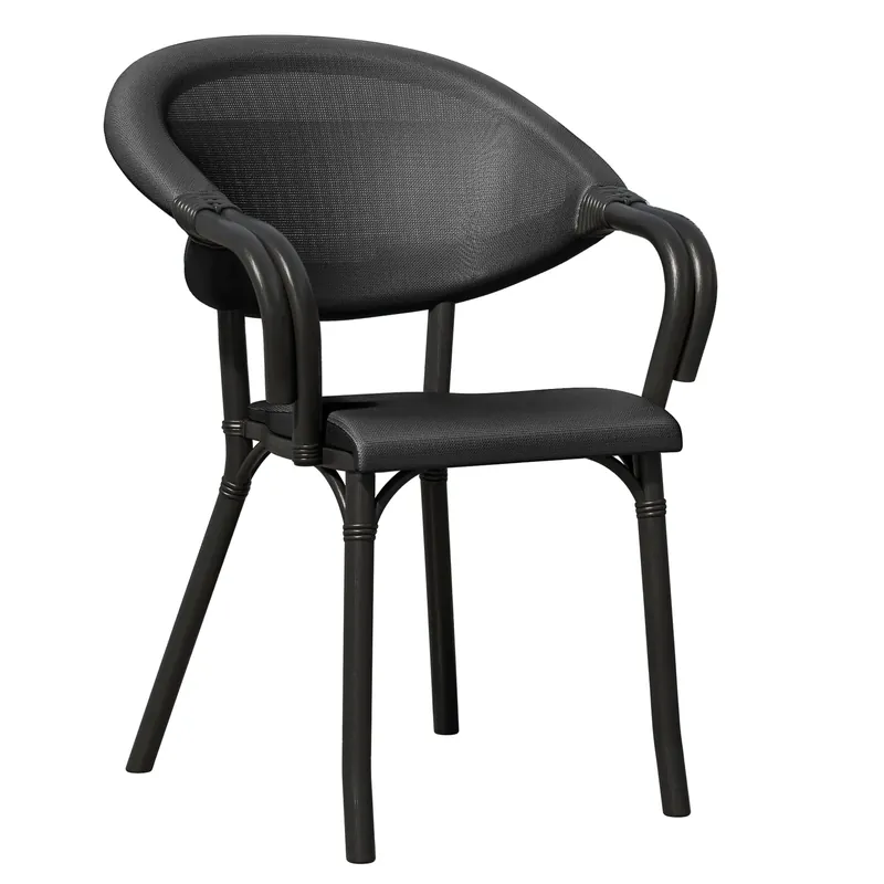 LAGOS | Bistro Textilen Stuhl | Schwarz | Stapelbar Saisonangebot