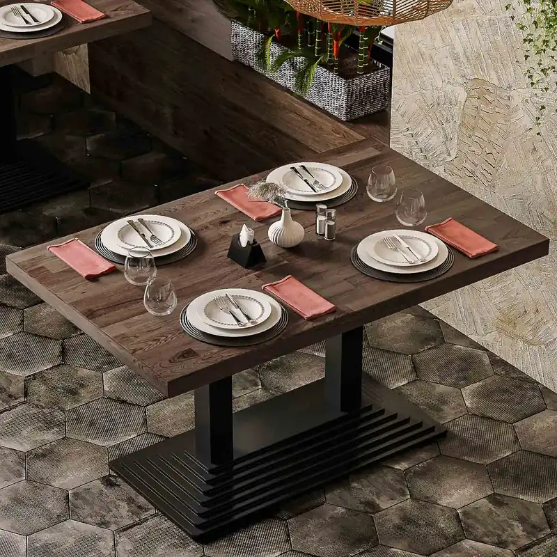 Aktuell MASSIV | Bistro Massivtischplatte | 120x70cm | Wenge-Eiche