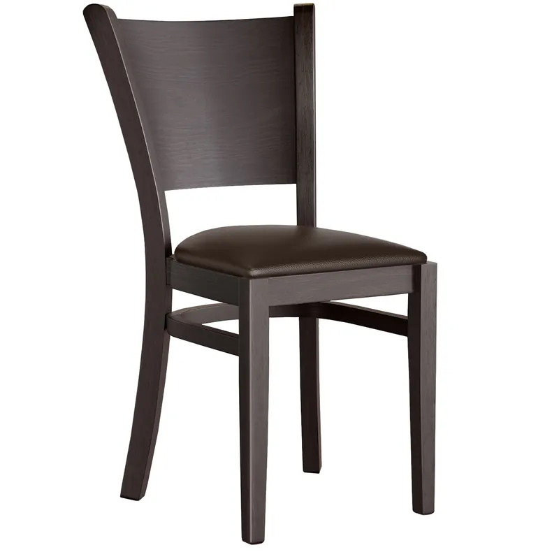 Abverkauf ARMANDO STACK | Bistrostuhl | Dunkelbraun | Leder