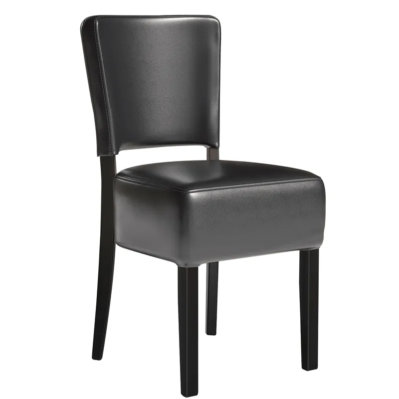 LUCA STEEL | Bistrostuhl | Schwarz | Leder Top-Angebot