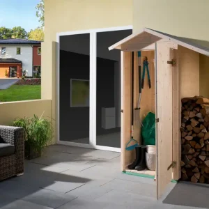 Gratis Versand weka Garten-/Terrassenschrank 351 A Gr.1 Satteldach, 14 mm, ET, Schleppdach 50 cm