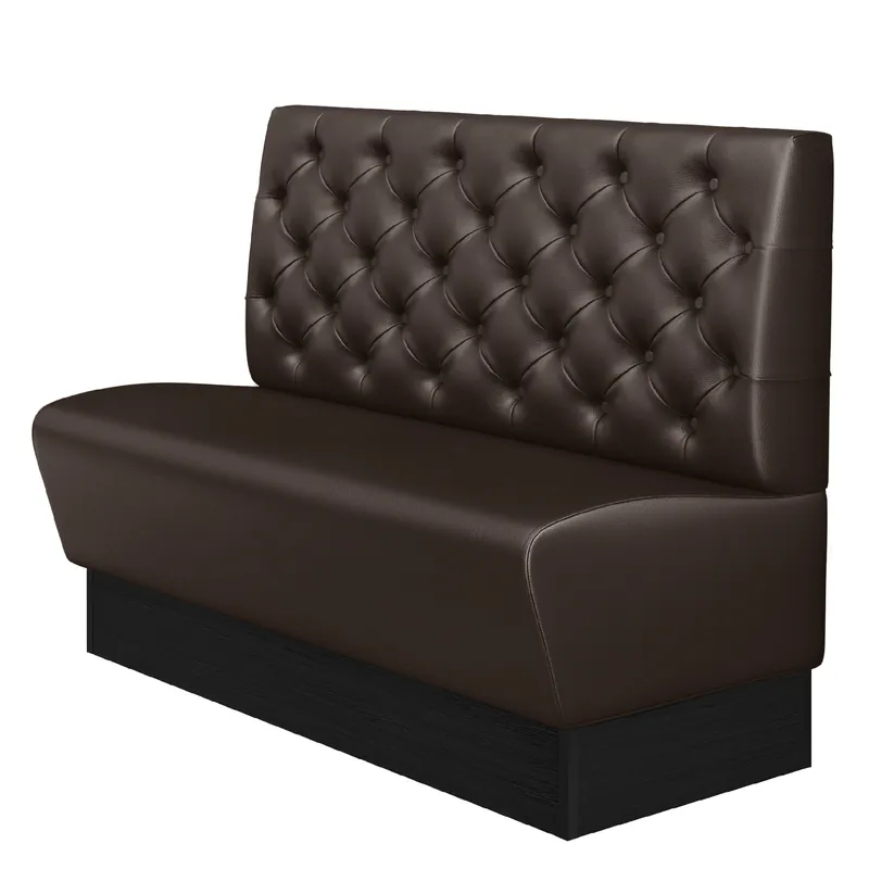Super-Preis DENVER | Gastrobank | B:H 120 x 103 cm | Braun | Chesterfield | Leder
