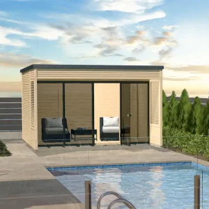 Gratis Versand weka Design-Gartenhaus Cubilis 2.0 3,9x4,9m