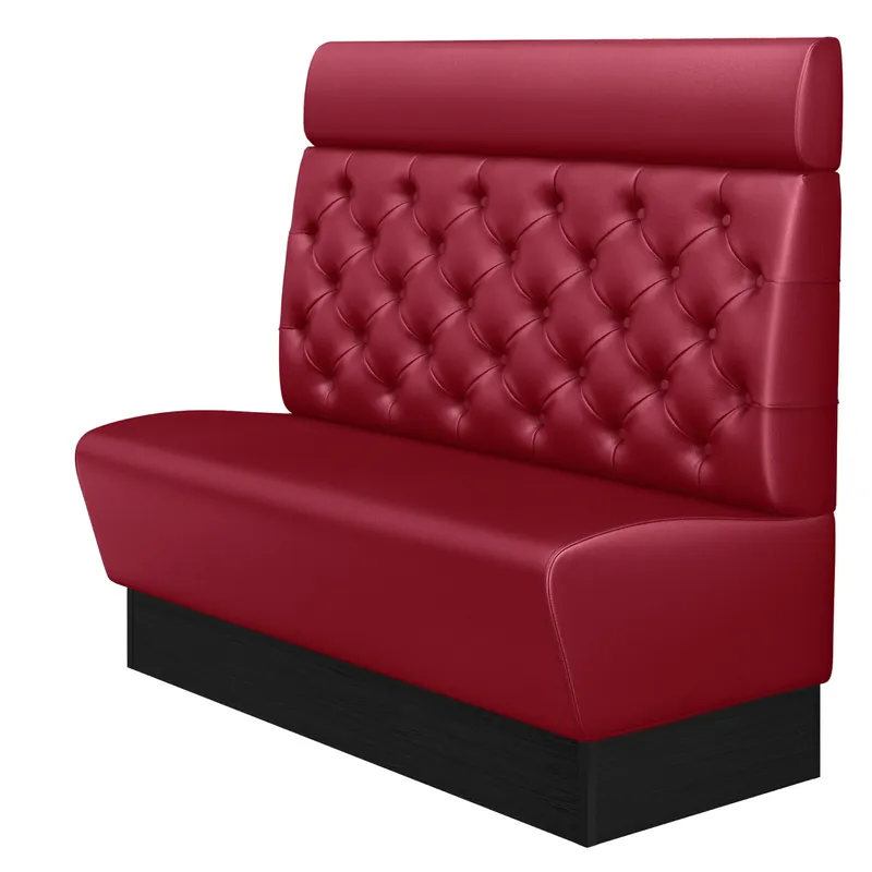 Wochenendangebot DENVER | Gastrobank | B:H 140 x 128 cm | Rot | Chesterfield | Leder