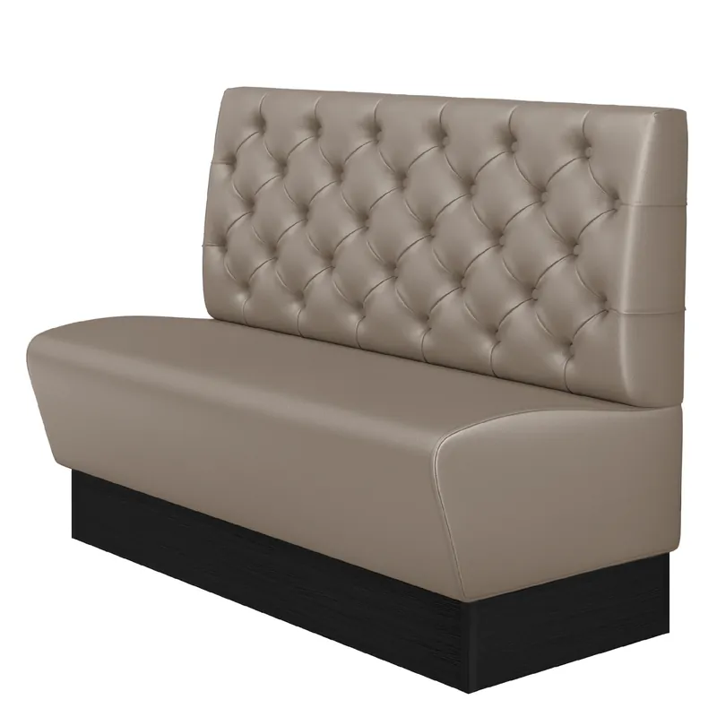Wochenendangebot DENVER | Gastrobank | B:H 160 x 103 cm | Taupe | Chesterfield | Leder