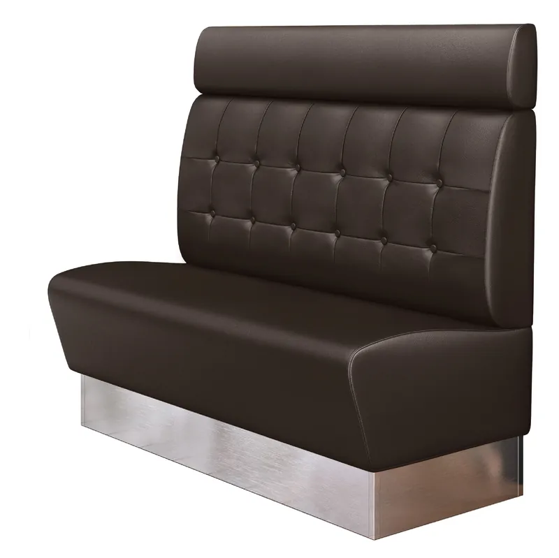 Angebot DALLAS | Gastrobank | B:H 100 x 128 cm | Braun | Chesterfield Button | Leder