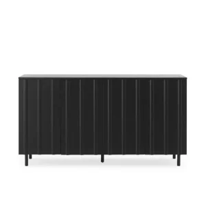 Normann Copenhagen Rib Beistelltisch L: 159 cm – Warmes Schwarz Saisonangebot