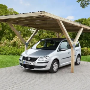 Highlight weka Y-Einzelcarport, mit PVC-Dachplatten