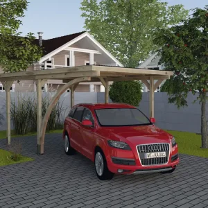 Expressversand weka Einzelcarport 606 A Gr.1 mit Rundbogen