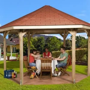 Bestseller weka Pavillon 656 Gr.2, Sparset inkl. roten DS