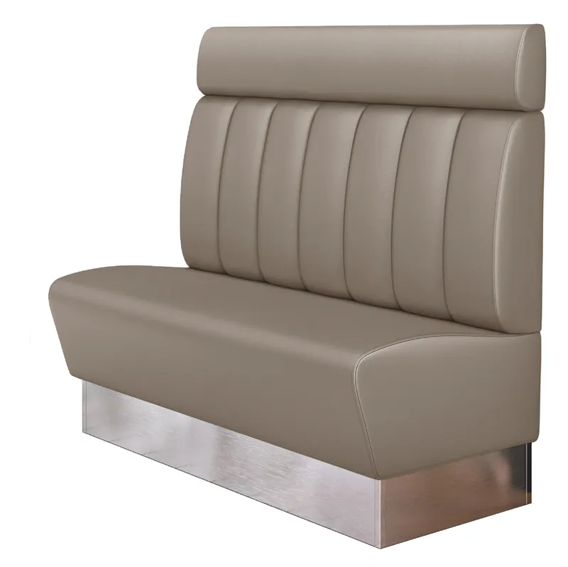 Super-Preis DALLAS | Gastrobank | B:H 160 x 128 cm | Taupe | Gestreift | Leder