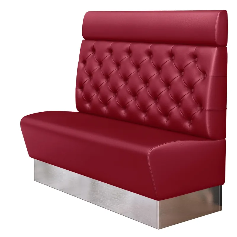 Sichere Zahlung DALLAS | Gastrobank | B:H 160 x 128 cm | Rot | Chesterfield | Leder