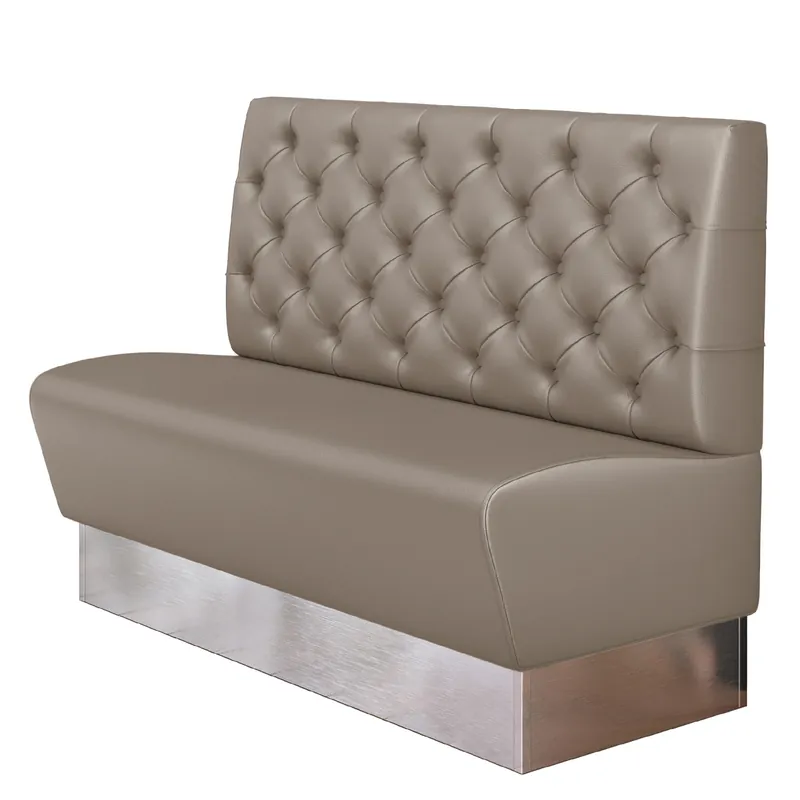 Solange Der Vorrat Reicht DALLAS | Gastrobank | B:H 180 x 103 cm | Taupe | Chesterfield | Leder