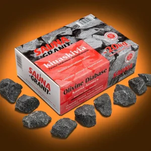 SaunaSteine (Größe I), 20 kg pro Karton Kostenfreie Lieferung