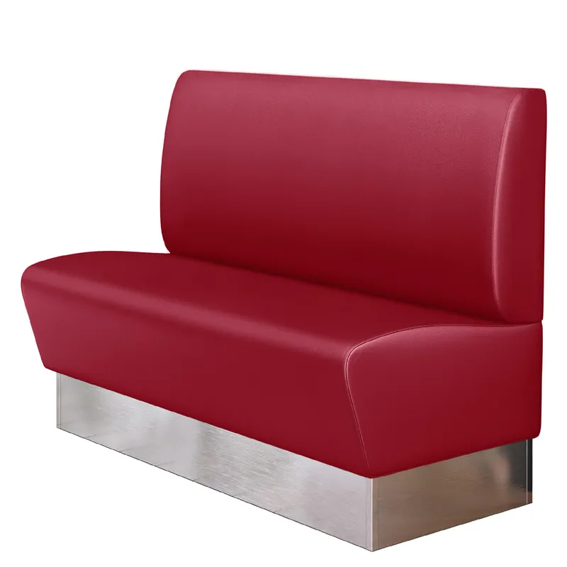 Zertifiziert DALLAS | Gastrobank | B:H 200 x 103 cm | Rot | Glatt | Leder