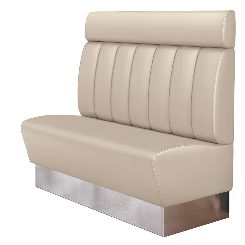 Zertifiziert DALLAS | Gastrobank | B:H 200 x 128 cm | Creme | Gestreift | Leder