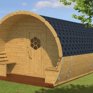 Sale Acrtic Camping Pod Marie 240x580 Thermoholz, Rot