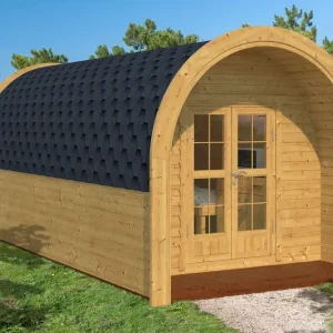 Kostenfreie Lieferung Acrtic Camping Pod Maggie 5,5 240x550 Thermoholz montiert, Rot