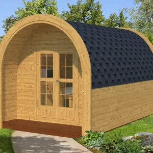Nur Für Kurze Zeit Acrtic Camping Pod Maggie 4 240x400 Thermoholz montiert, Rot