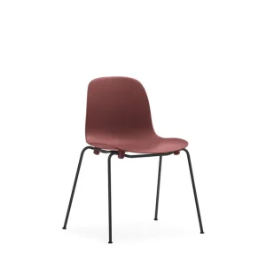 Super-Preis Normann Copenhagen Form Stuhl stapelbar SH: 44,2 cm - Rot/Schwarz