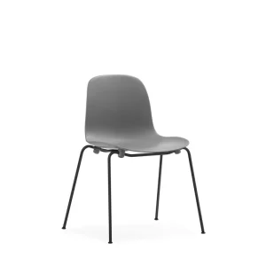 Normann Copenhagen Form Stuhl stapelbar SH: 44,2 cm - Grau/Schwarz Kostenloser Rückversand