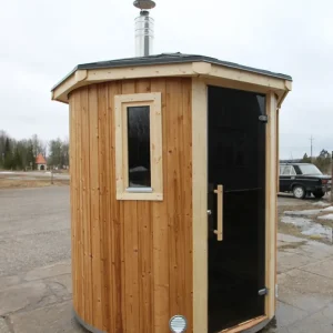 Vertikal Sauna Emil Ø 2m Thermoholz, Rot Markenprodukt