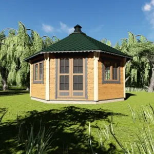 Grillpavillon Victoria 17 m2, schwarz, ohne Grillanlage, 1 von 7 zum öffnen Preis Gesenkt