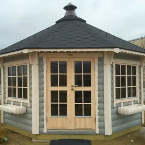 Grillpavillon Victoria 12 m2, schwarz, ohne Grillanlage, 1 von 5 zum öffnen Schnäppchen