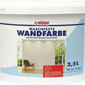 Zertifiziert Wilckens Waschfeste Wandfarbe Weiß 2.5l