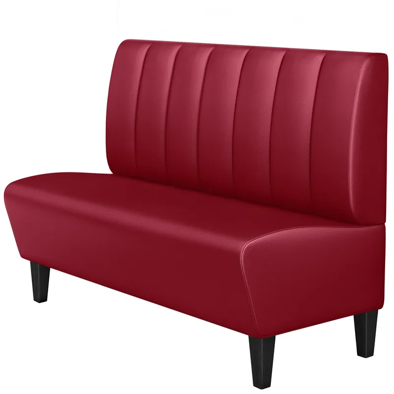 Sonderangebot MIAMI | Gastrobank | B:H 180 x 103 cm | Rot | Gestreift | Leder